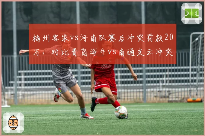 梅州客家vs河南队赛后冲突罚款20万,对比青岛海牛vs南通支云冲突罚款8万,处罚力度差异